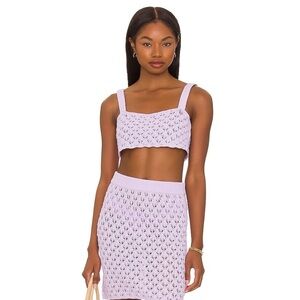 For Love and Lemons Charlotte Bralette Top in Purple